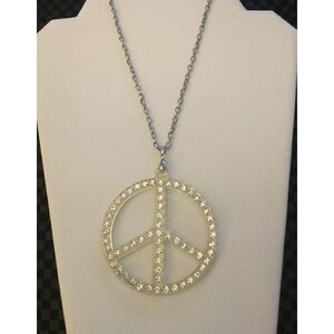 New~Trendy Hip Hop Large Peace Necklace